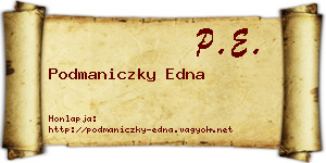 Podmaniczky Edna névjegykártya